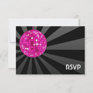 Rosa Diskothek Ball UAWG RSVP Karte