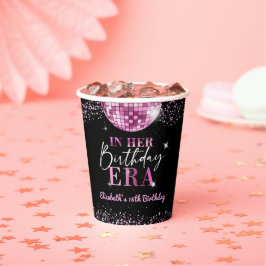 Rosa Diskothek in meiner Geburtstagszeit Pappbecher