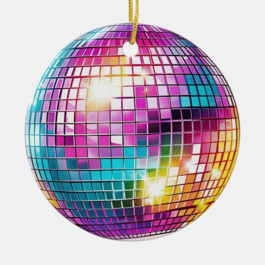 Rosa Diskothek Keramik Ornament (Vorne)