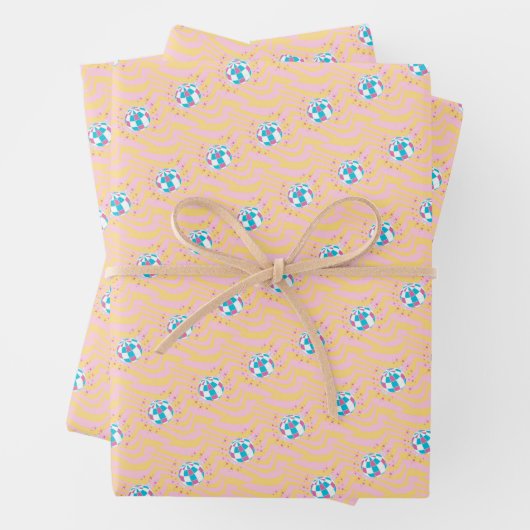 Rosa Diskothek, Party Art, Preppy, Preppy Style Geschenkpapier Set (Beispiel)