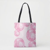 Rosa Diskotheken und weiße Steine, Girly Retro Tasche (Vorderseite)