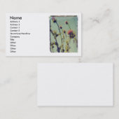 Rosa Distel-Visitenkarte Visitenkarte (Vorne/Hinten)