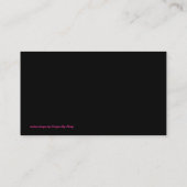 Rosa Diva-Visitenkarte Visitenkarte (Rückseite)