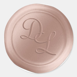 Rosa Dogwood 2 Letter Monogram Wax Siegel Stickers