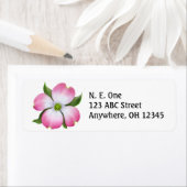 Rosa Dogwood Blossom-Etikett (Insitu)