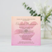 Rosa Dogwood Blume Blossom Brautparty Einladung (Stehend Vorderseite)