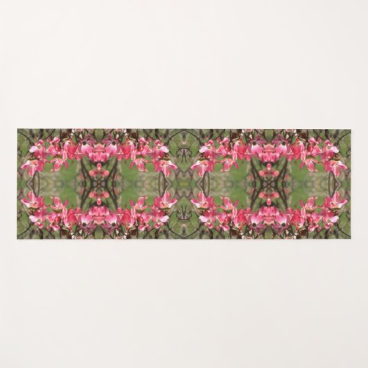 Rosa Dogwood-Blume Blüten Malerei Abstrakt Yogamatte (Vorderseite (Horizontal))