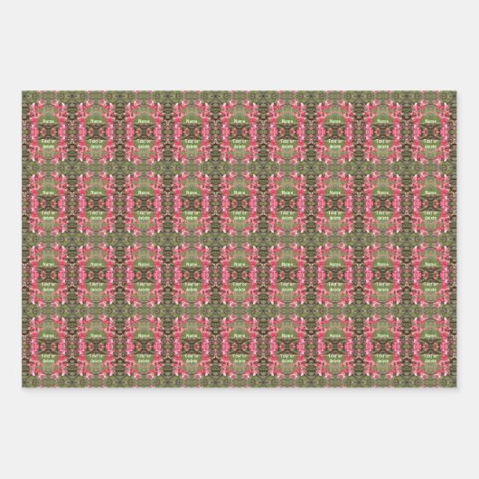 Rosa Dogwood-Blume Blüten Malerei Personalisiert Geschenkpapier Set (Vorderseite 2)