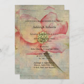Rosa Dogwood-Blume Brautparty Einladung (Vorne/Hinten)