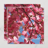 Rosa Dogwood-Blume Geburtstag Einladung (Vorne/Hinten)