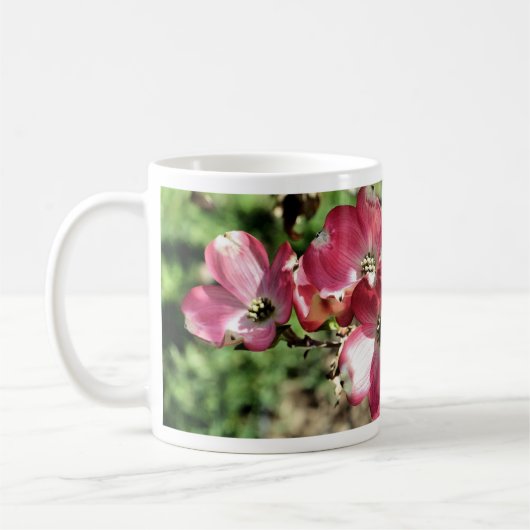 Rosa Dogwood-Blume Kaffeetasse (Links)