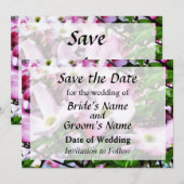 Rosa Dogwood-Blüten Save the Date (Vorne/Hinten)