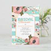 Rosa Dogwood Bridal Dusche Einladung (Stehend Vorderseite)