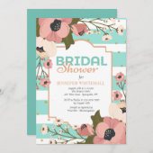 Rosa Dogwood Bridal Dusche Einladung (Vorne/Hinten)