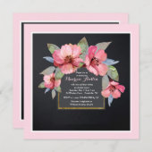 Rosa Dogwood-Einladung Einladung (Vorne/Hinten)