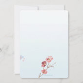 Rosa Dogwood Geburtstagsparty Einladung (Rückseite)