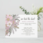 Rosa-Dogwood-Heirat Einladung/ Ankündigung (Stehend Vorderseite)