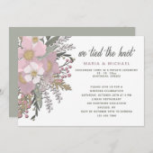 Rosa-Dogwood-Heirat Einladung/ Ankündigung (Vorne/Hinten)