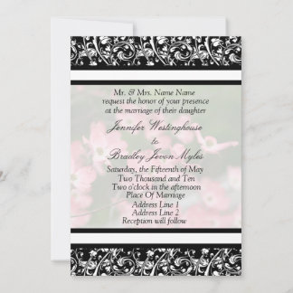 Rosa Dogwood Hochzeitstags Einladungen