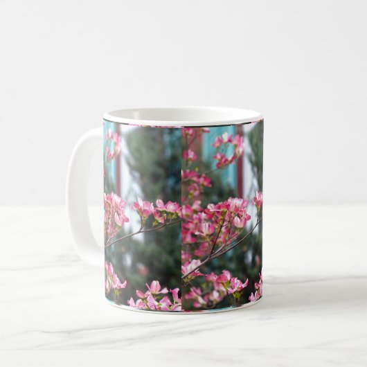 Rosa Dogwood Kaffeetasse (Vorderseite Links)