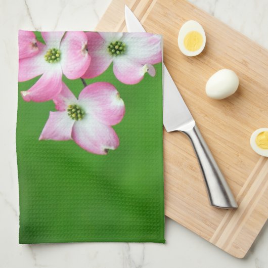 Rosa Dogwood Kaskade Küchenhandtücher Geschirrtuch (Viertel Falte)