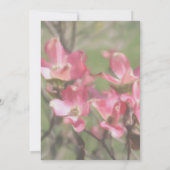 Rosa Dogwood Malerei Blumenart Party Einladung (Rückseite)