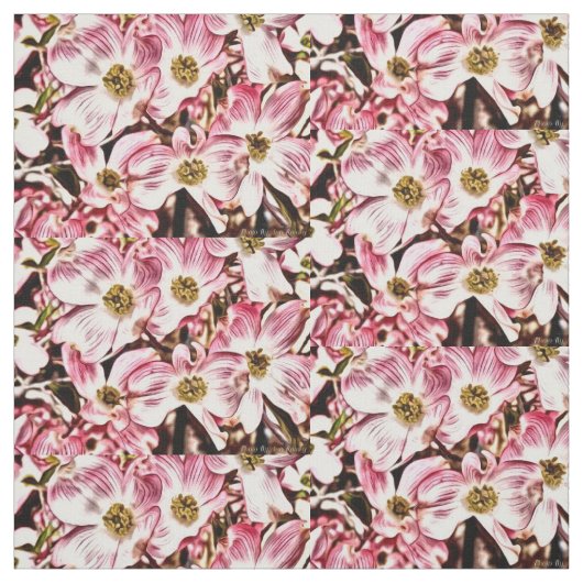 Rosa Dogwood-Stoff Stoff (Muster)