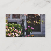 Rosa Dogwood und Pots of Geraniums Visitenkarte (Rückseite)