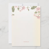 Rosa Dogwoods Religiöse Einladung (Rückseite)