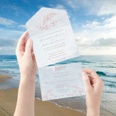 Rosa Dolphin Alles in einer Hochzeit Einladung