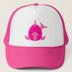 Rosa Dolphin auf rosa Hut Truckerkappe