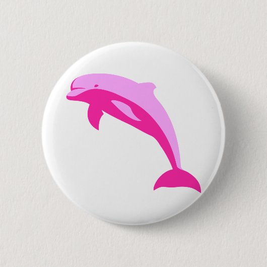 Rosa Dolphin Button (Vorderseite)