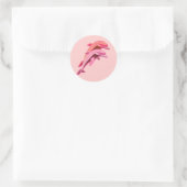 Rosa Dolphin Design Sticker (Tasche)