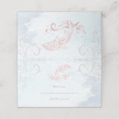 Rosa Dolphin Empfang Platzkarte (Außenseite Aufgefaltet)