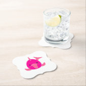 Rosa Dolphin Paper Untersetzer (Vor Ort)