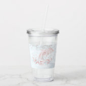 Rosa Dolphin Personalisiert Acrylic Tumbler Acryltrinkbecher (Rückseite)