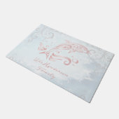 Rosa Dolphin Personalisiert Doormat Fußmatte (Schrägansicht)