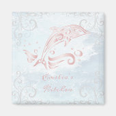 Rosa Dolphin Personalisiert Magnet (Vorne)