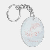 Rosa Dolphin Personalisierter Schlüsselanhänger (Vorderseite links)