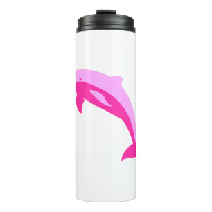 Rosa Dolphin Thermosbecher