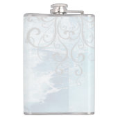 Rosa Dolphin Vinyl Wrapped Flask Flachmann (Rückseite)