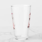Rosa Donkey Fun Child Glass - Malerei Glas (Rechts)