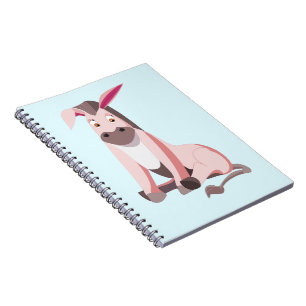 Rosa Donkey-Notebook - Ihre Farben - Text Notizblock