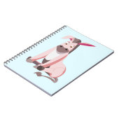 Rosa Donkey-Notebook - Ihre Farben - Text Notizblock (Linke Seite)
