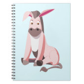 Rosa Donkey-Notebook - Ihre Farben - Text Notizblock (Vorderseite)
