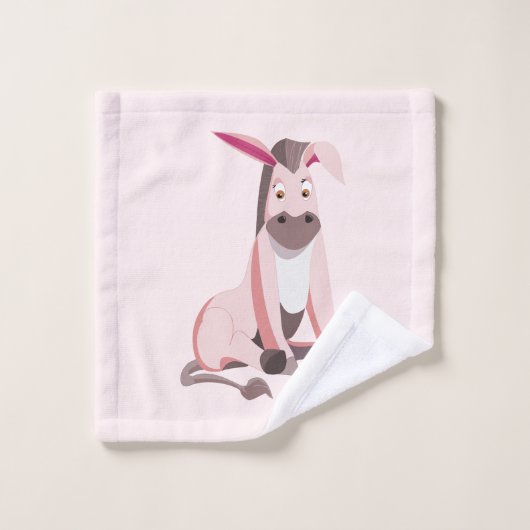 Rosa Donner Badhandtuch Set (Waschlappen)