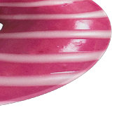 Rosa, Donut bedruckte Rundglasschneide Schneidebrett (Ecke)