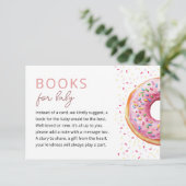 Rosa Donut-Bücher für Baby Begleitkarte (Stehend Vorderseite)