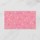 Rosa Donut Diaper Raffel Ticket Begleitkarte (Rückseite)