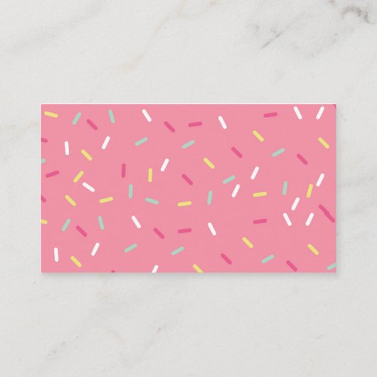 Rosa Donut Diaper Raffel Ticket Begleitkarte (Rückseite)